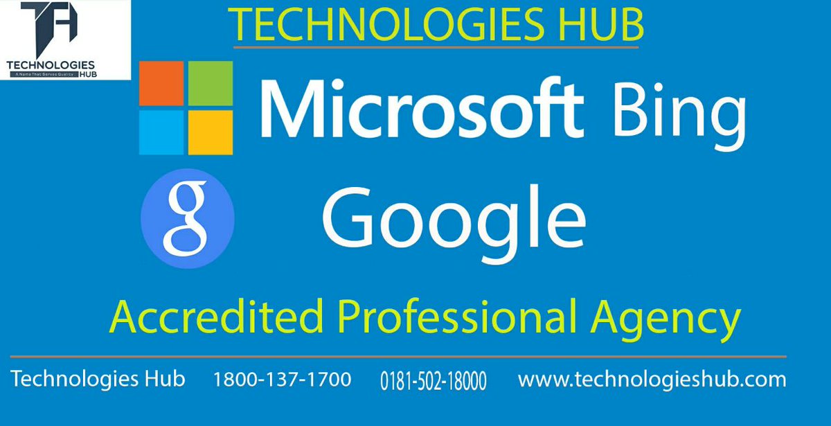 technologieshub's tweet image. #TechnologiesHub
is now Accredited Professional Agency
#MicrosoftBing  #Google
technologieshub.com