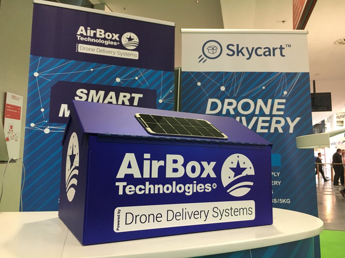 <a href="/skycartdrones/">Skycart</a> &amp; <a href="/PargoeBrandon/">AirBox Technologies</a> #ECRTag presenting #drone #delivery solutions. #Airbox #SmartCities #uav