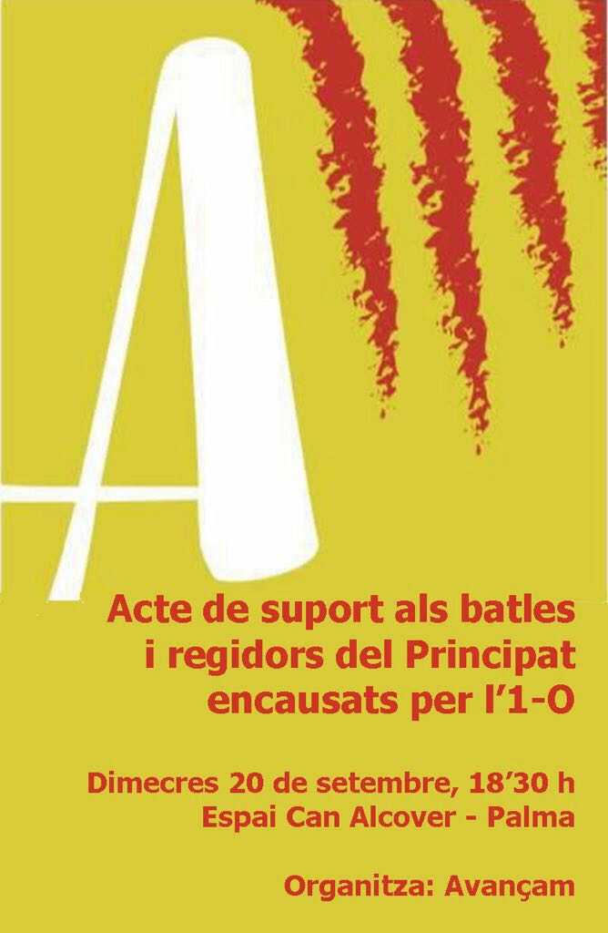 loniamiralles's tweet photo. En repulsa per l'atac que està patint avui la democràcia i el poble català, avui tots a Can Alcover en solidaritat #Ref1oct @avancem https://t.co/qKVq95jWX0