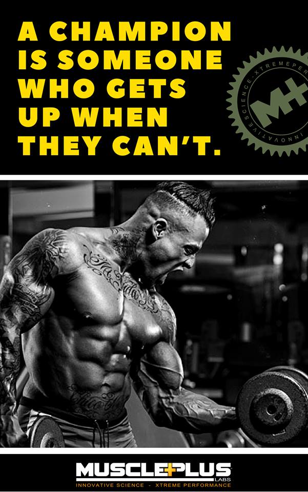 Musclepluslabs's tweet image. A champion is someone who gets up when they can’t. #whey #protein #isoplus #fitspo #muscle #activeu
#build #trainhard #workout #lovetotrain