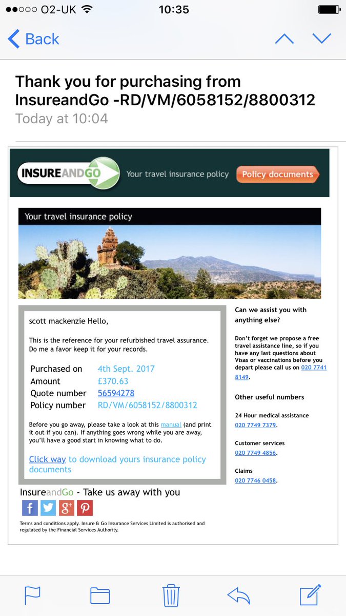 scottfilms's tweet photo. @bbcnews Please be aware of millions of 'Insure and go' scam emails sent out today. They look really good. Totally false! Do not click links https://t.co/2jxIzKtFNl
