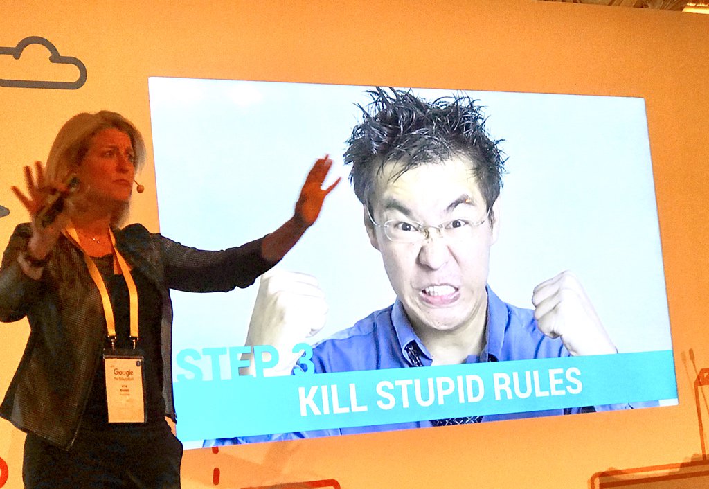 aleksikomu's tweet photo. F*** the rules! @GoogleForEdu Don’t just do stupid things without thinking why you do it. Or can you just kill the rule and be happy? https://t.co/UvgxQxWLeF