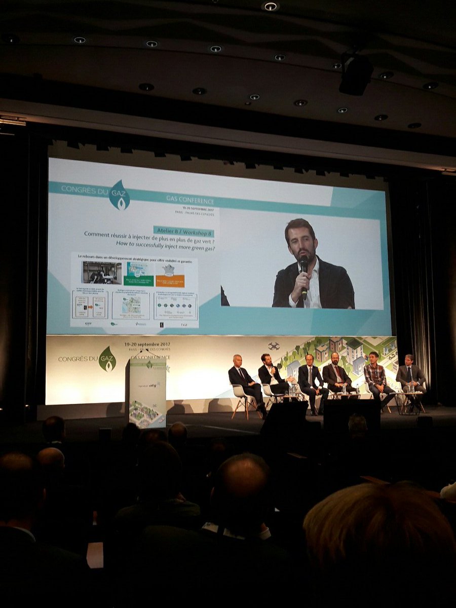M_Delignou's tweet photo. Le rebours, la solution pr injecter + de gaz vert dans les réseaux @GRTgaz selon @JulienSCHMIT. #Expogaz #JourneeAir #transitionenergetique https://t.co/boLizplADr