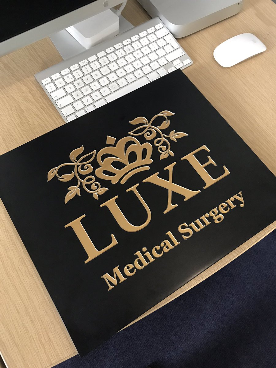 UniqueWSurfaces's tweet photo. This is what happens to our off cuts #corian #recycling #neverthrowaway #signage #engraving #gold #embossed https://t.co/QL1cjkEkZ0