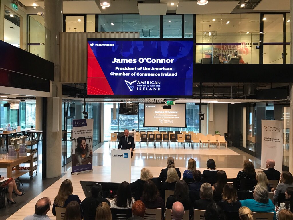 GlandoreNetwork's tweet image. &quot;Ireland - an island of talent at the centre of the world&quot; 💚@JamesocOConnor @Microsoftirl #LearningEdge @AmericanChamber