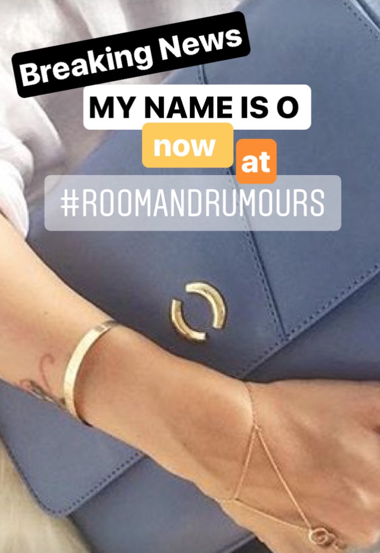 Breaking news: My Name is O now at Room and Rumours #roomandrumours