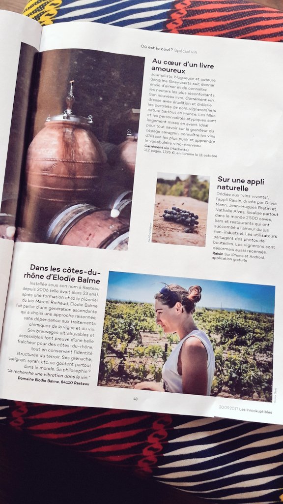 MPreux's tweet photo. Où est le cool ? Avec #Cotesdurhone, #AOCRasteau &amp; les @Vinsrhone dans le spécial #vin @lesinrocks dédié aux #womendowine by @ojoyard
🍷🍇 https://t.co/NpyquLVM7x