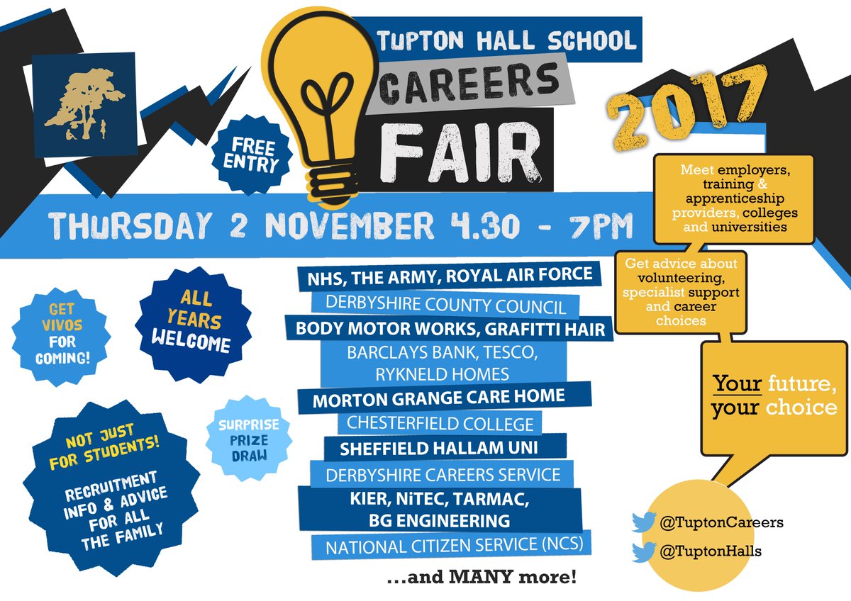 TuptonCareers's tweet photo. DIARY DATE: You are invited to our community careers fair, whether you're a student, parent or local business. Contact us for more info. https://t.co/Mb59UAtSuy