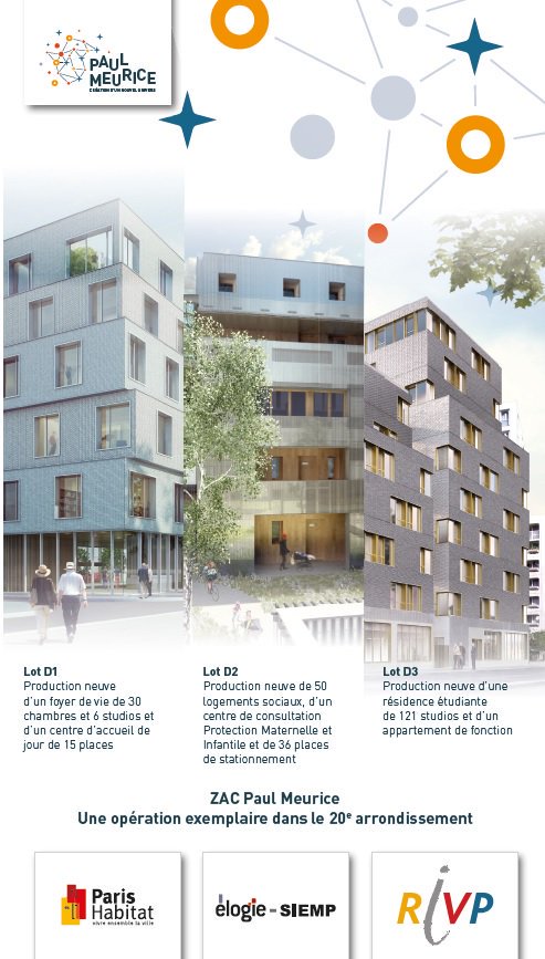 La #RIVP prend en charge la création d'une résidence #étudiante de 2 917m² gérée par le <a href="/CrousParis/">Crous de Paris</a> : 121 studios + 1 appt de fonction.