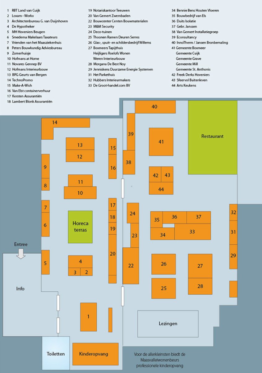Ter voorbereiding op de beurs dit weekend in @Inspyrium: onze plattegrond. #bouwen #verbouwen #landvancuijk