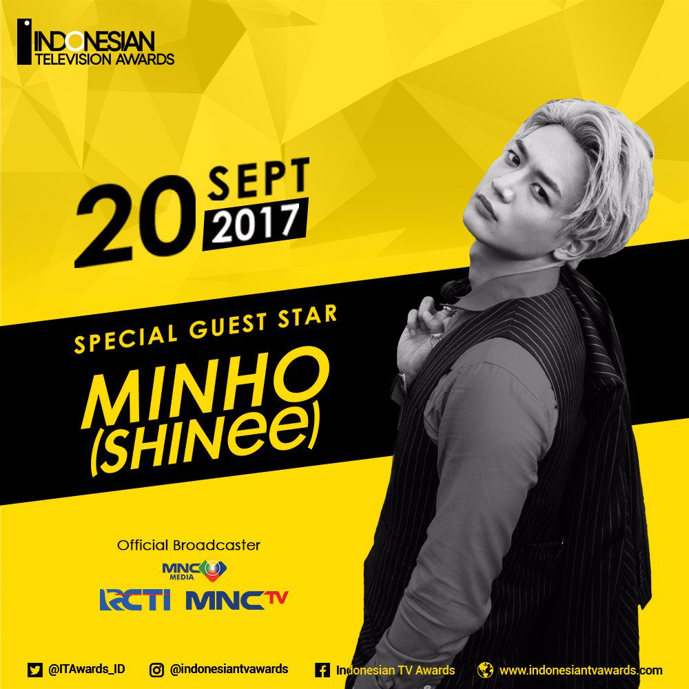 ITAwards_ID's tweet photo. One of The Popular South Korean Boy Band, yaitu Minho (SHINee) menjadi salah satu Guest Star tahun ini. #IndonesianTVAwards2017 https://t.co/VBS6KSAqYc