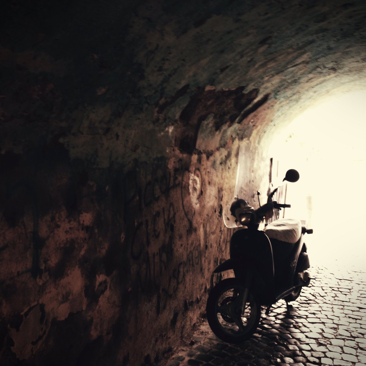 A quiet street near Lake Bracciano, Italy 
#Italy #Europe #vespa #autumn