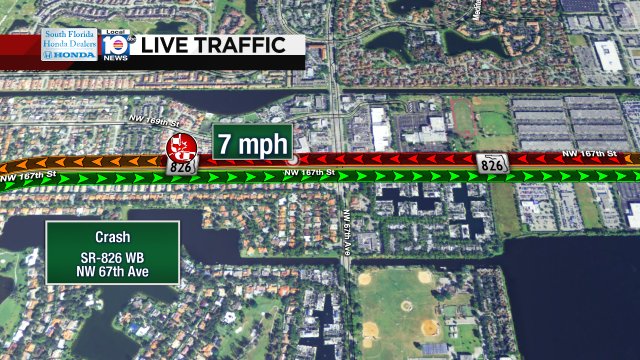 Crash on SR-826 WB at NW 67th Ave #traffic https://t.co/wa9LRKvf5T