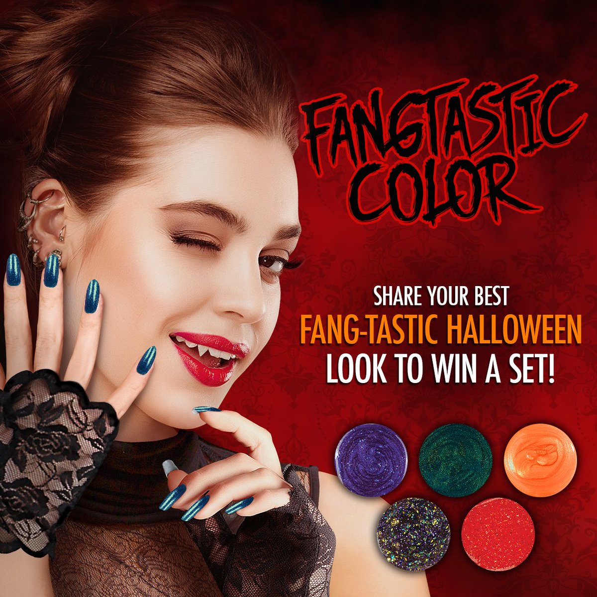 Share your #FangTastic #Halloween mani and enter to WIN a full set of our Limited-Edition shades! 😱😱😱 a.pgtb.me/qcFV6g #PureIce