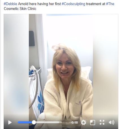 cos_skinclinic's tweet photo. The lovely @debbiearnold1 is at @cos_skinclinic having her first #coolsculpting treatment today! #fatfreezing #nonsurgical #no1clinic https://t.co/vhzZcyy24o