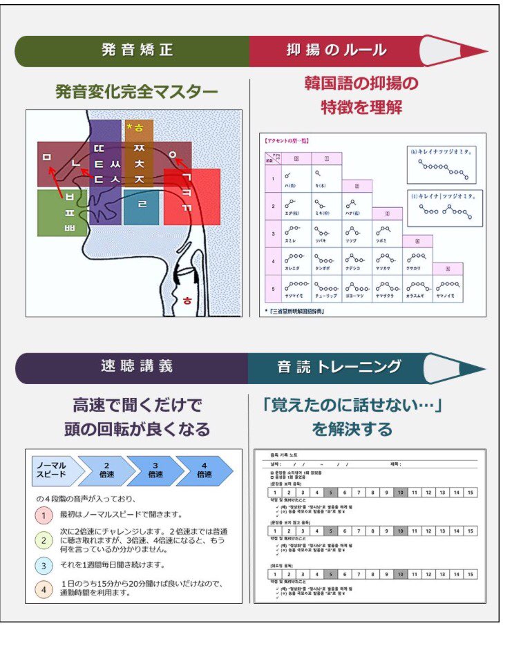 ネイティブが使う韓国語表現 発音 抑揚 速聴 音読講座 毎週2コマ 4回 で終わる 土16時 水19時 日暮里 新宿教室 発音変化マスター 抑揚の特徴を理解する 高速で聞くだけで頭の回転が良くなる 覚えたのに話せない を解決する