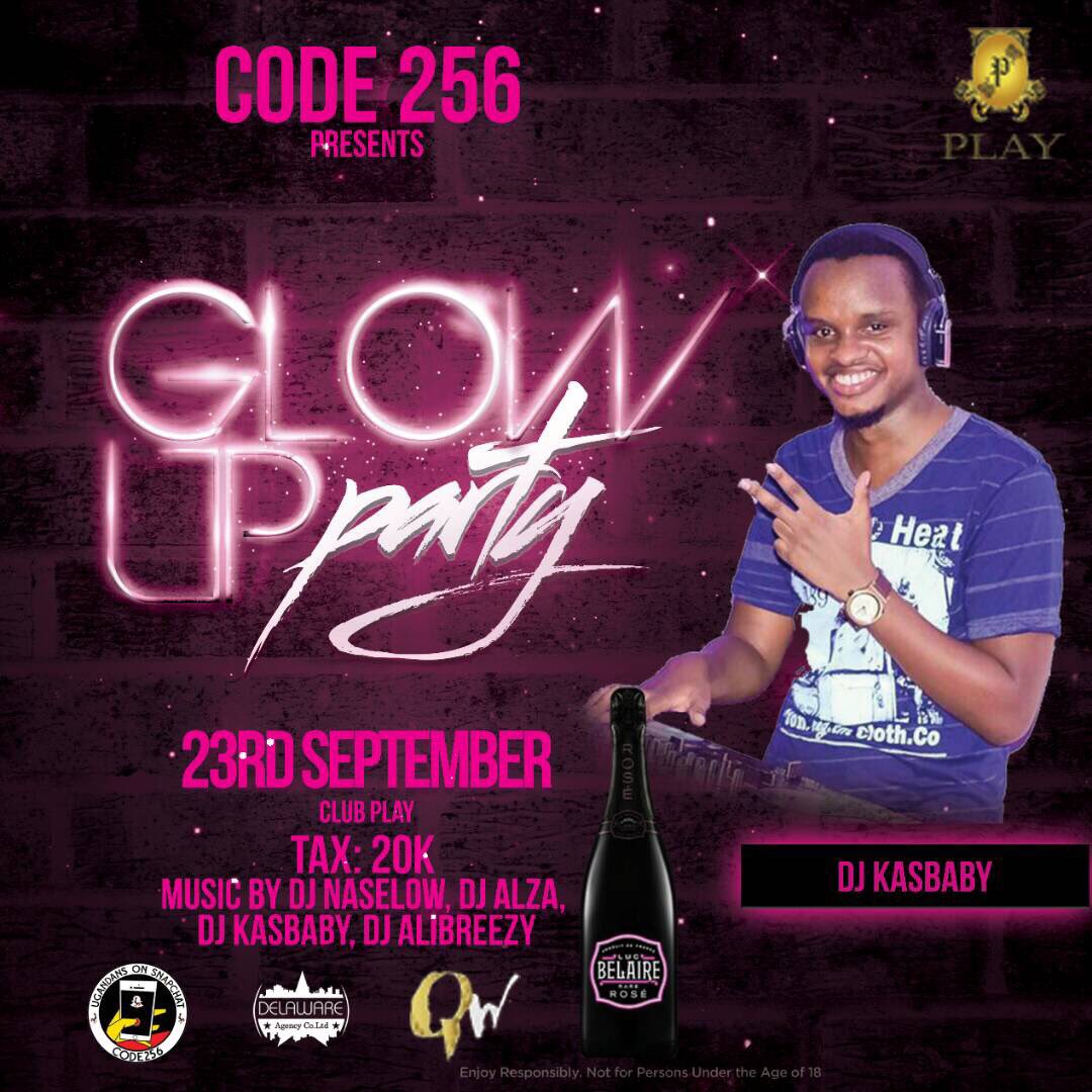 paulsenabulya's tweet photo. the line up of Dj for this saturday.....#GlowUpParty @DJ_ALZA_ X @DjKasBaby X @djalibreezy X @naselow https://t.co/45o4r9RlCj