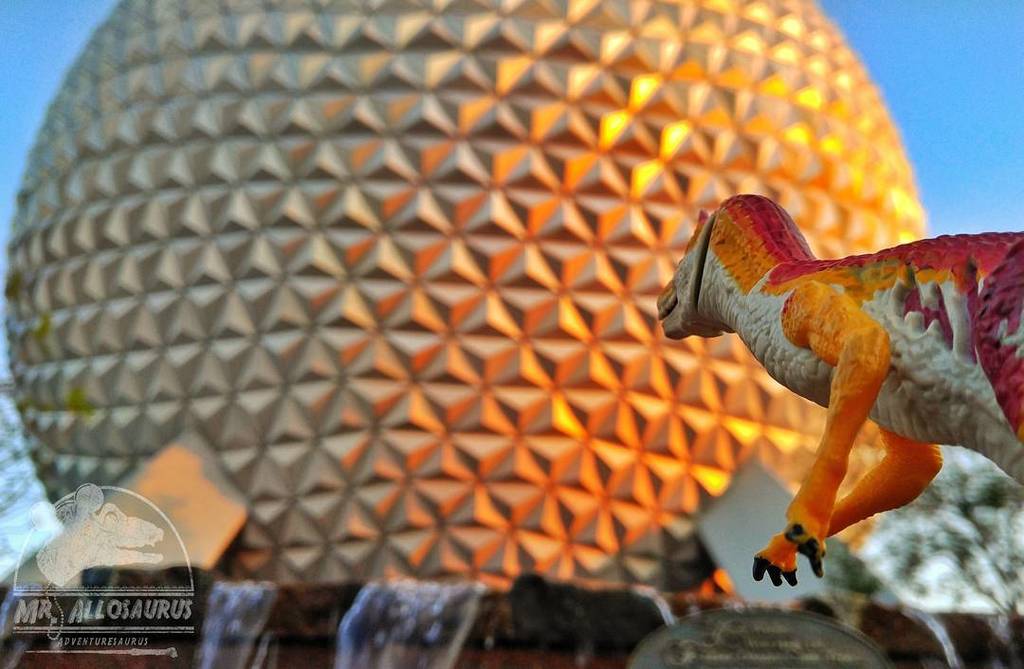 Mr_Allosaurus's tweet photo. #WaterWednesday at the fountain near Spaceship Earth! Gotta love that view at sunset! 🌐🌅
_
_____
#sunsetinthepark … https://t.co/HYKkGur5J1 https://t.co/JeETQNRiZU