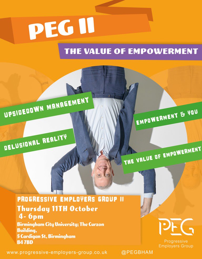 ktjhales's tweet photo. Interested in #ProgressiveEmployment #UpsideDownManagement #Empowerment at work? Sign up to the next PEG Event https://t.co/Tkw6X7PcnU https://t.co/CeRac0p1J8