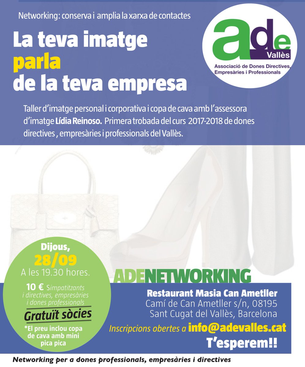 ADEvallesoc's tweet photo. 28/09 Inici curs #Ade  x a #empresàries #directives #professionals #santcugat #Cerdanyola #sabadell i #vallès. 👉 https://t.co/PcWiGQzjL4 https://t.co/1s9VOUx2rG