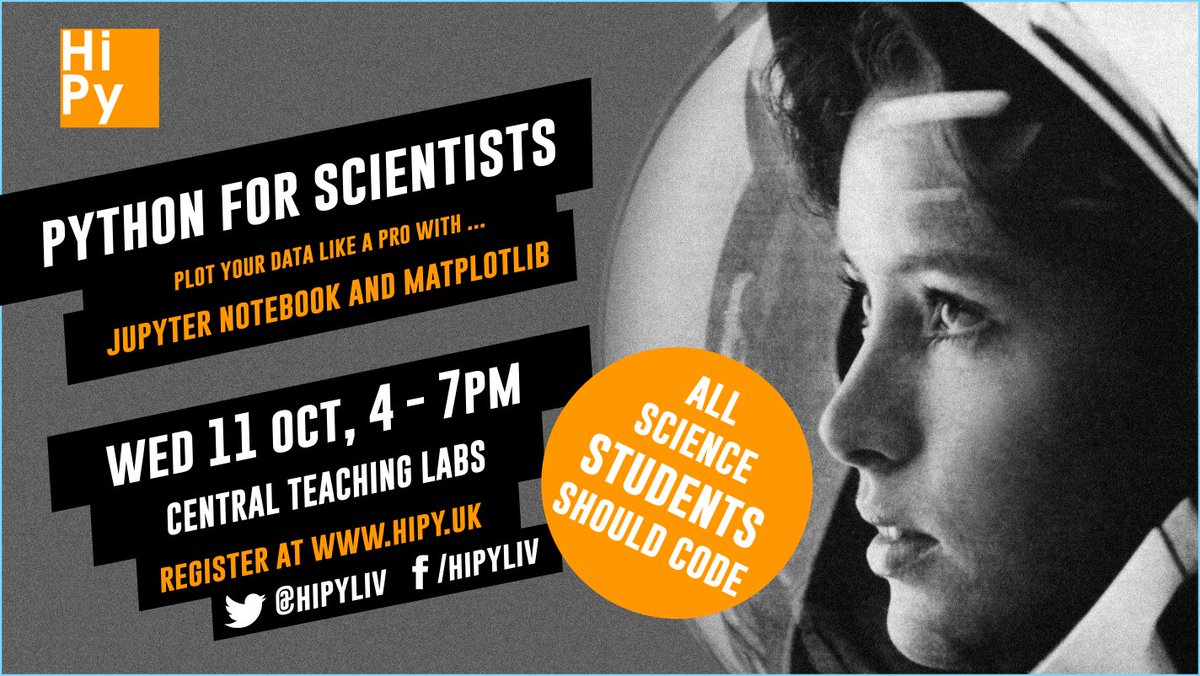 hipyliv's tweet photo. Register now at https://t.co/HsdQYnQGUT for our #HelloPython & #Py4Sci Hives on Oct 11 @LivUniCTL. #ScientistsMustCode @livuni @LivUniSWAG https://t.co/3ZOBxTMZBr