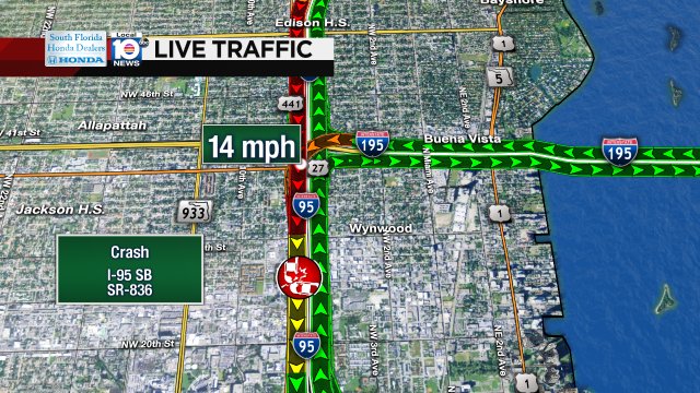 Crash on I-95 SB approaching SR-836 #traffic https://t.co/9N4xAGLTDa