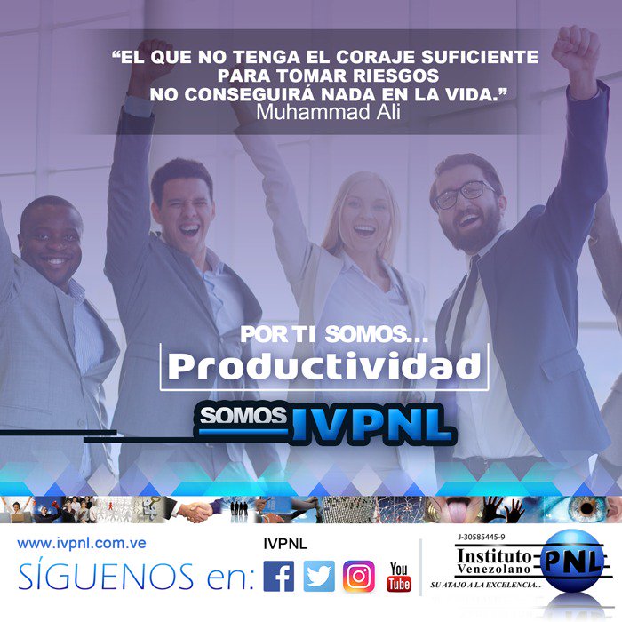 Por ti somos PRODUCTIVIDAD… somos INSTITUTO VENEZOLANO DE PNL @ivpnl
#pnl #logros #recursosinternos #objetivos #comunicacion #coaching