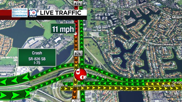 Crash on SR-826 SB at I-75 #traffic https://t.co/MDVuJ9iUi0
