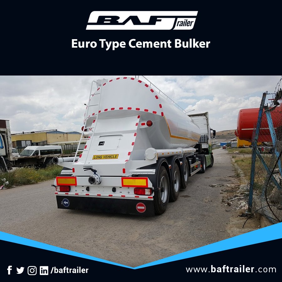 BAFTrailer's tweet photo. Euro Type Cement Bulker

https://t.co/wRWpryBwUe

#eurotypecementbulker
#cementbulker
#bulker
#baftrailer
#cementtrailer
#semitrailer https://t.co/tN5CNLk6wC
