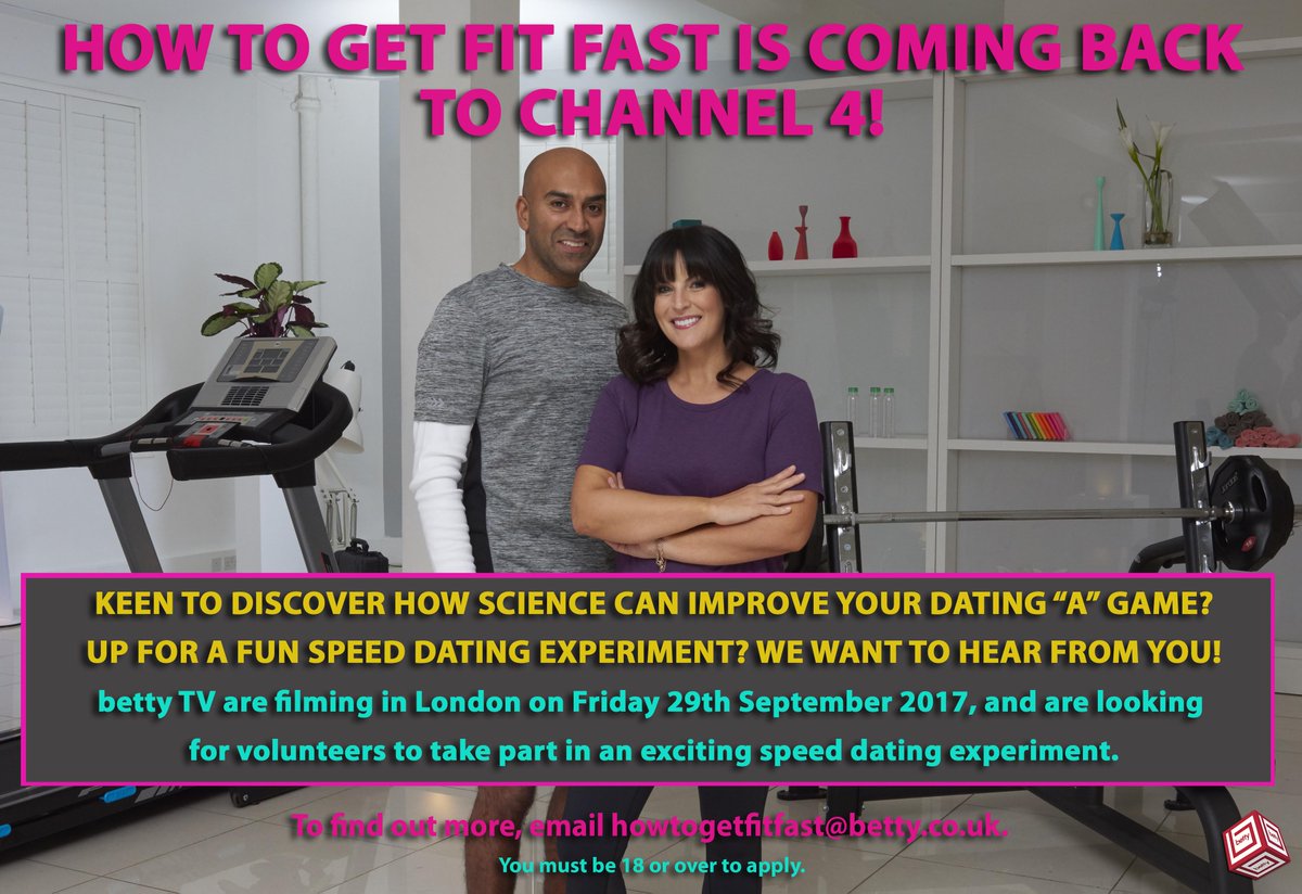 How2GetFitFast's tweet image. C4’s How to Get Fit Fast want volunteers for a fun speed dating experiment! Get in touch at howtogetfitfast@betty.co.uk