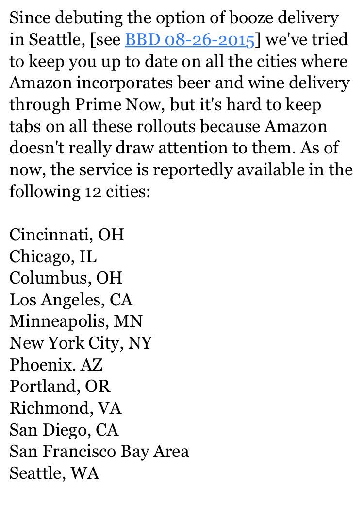digitalcommcat's tweet photo. I know my tweets all semester have been about Amazon, lol.... BUT, TWO WORDS..... Booze Delivery! #BestofLux https://t.co/R2BPVlwXtX