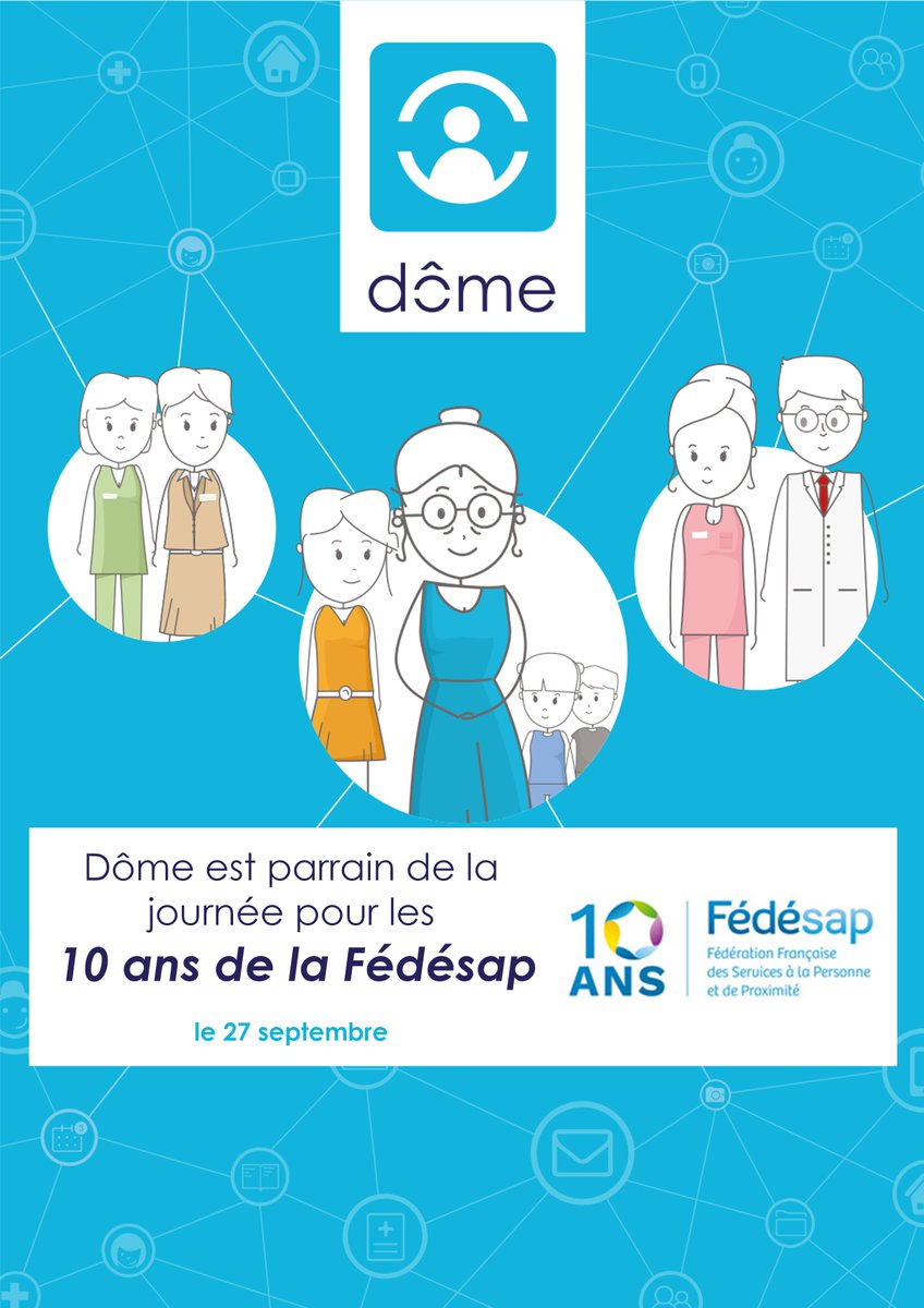 RDV le 27 septembre : Dôme est parrain de la journée pour les 10 ans de la <a href="/fedesapcom/">Fédésap</a> ! #SAP #seniors #aidants 
fedesap.org/index.php/agen…