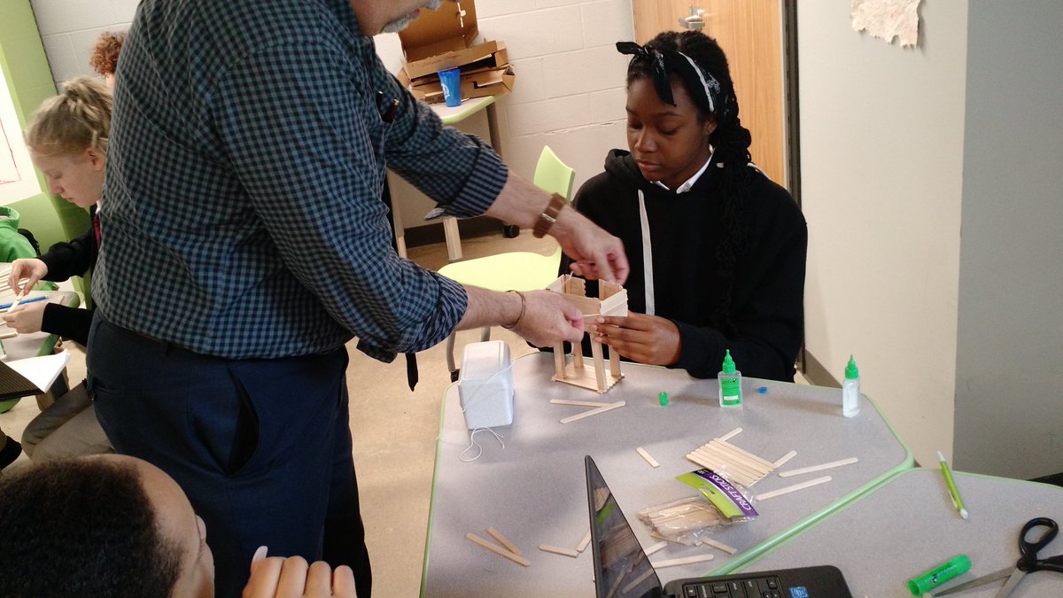 MrCBaker4Math's tweet photo. Huge thanks to Mr. Doug Kouba for mentoring my students as we wrap up the Architectural Planning w/ Pythagoras unit! #pbl #ffsdsteam https://t.co/B87tlTF9pi