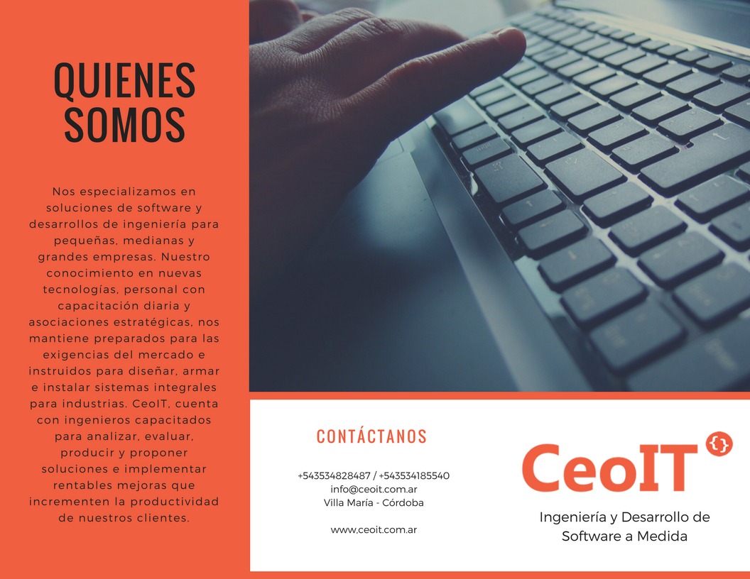 CeoITVM's tweet photo. Desarrollamos software a medida, para brindar la mejor solución teniendo en cuenta sus necesidades y procesos. #CeoIT https://t.co/Yk0BY7wONl