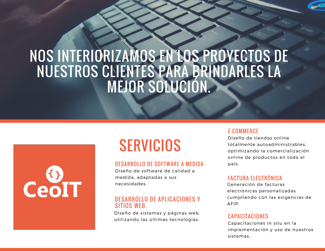 CeoITVM's tweet photo. Desarrollamos software a medida, para brindar la mejor solución teniendo en cuenta sus necesidades y procesos. #CeoIT https://t.co/Yk0BY7wONl