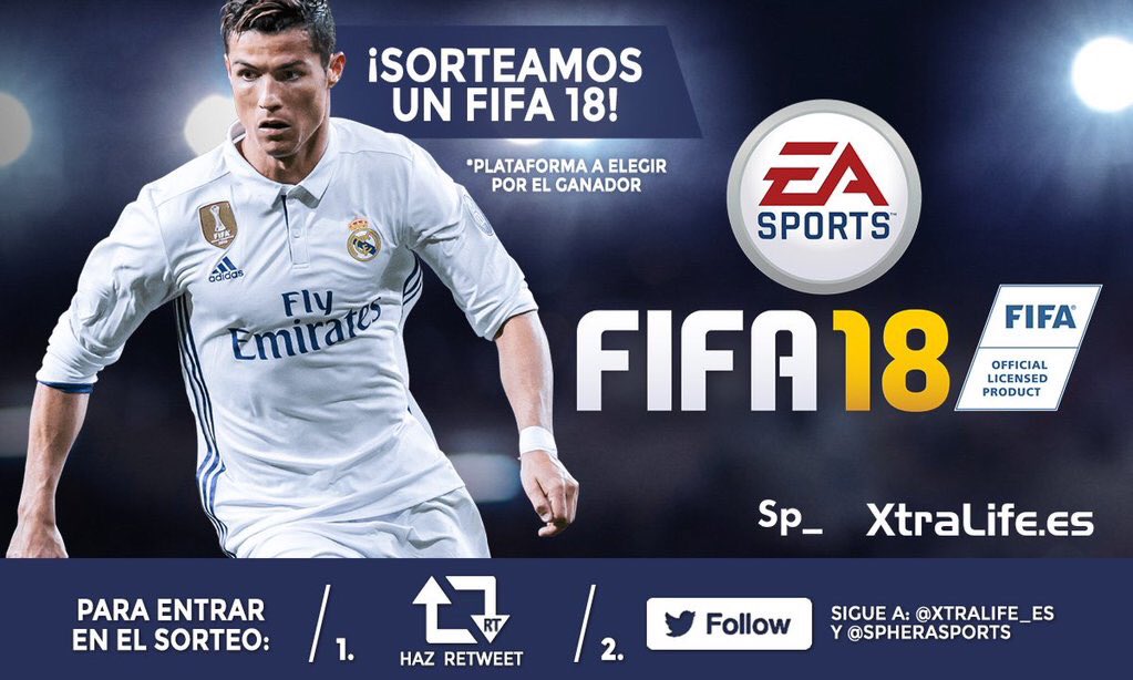 ¡Atención!
SORTEO: #FIFA18
📌 Da RT
📌 Sigue a <a href="/xtralife_es/">xtralife</a> y <a href="/SpheraSports/">Sphera Sports</a>
🗓Hasta el 27/9