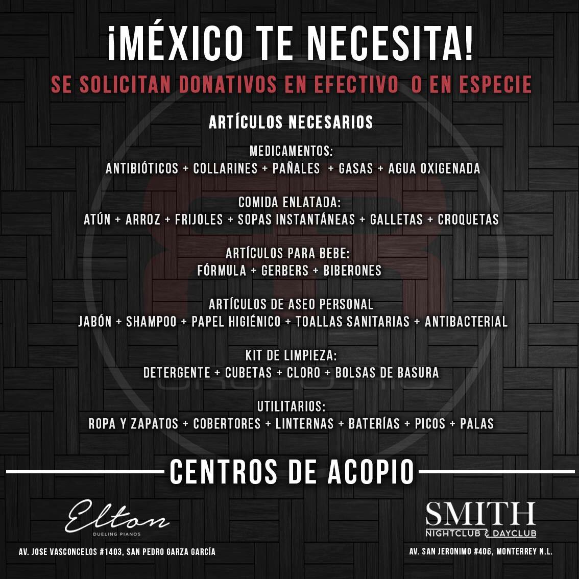 annelissahuerta's tweet photo. México te necesita! #AyudaCDMX #terremotomexico #fuerzaCdMx @SmithMonterrey https://t.co/g1XCH1NXm4