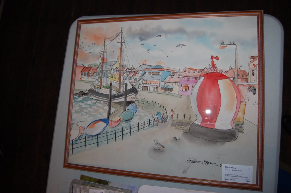 EloiseOHare's tweet photo. #pow2017 @paintoutwells Big Bouy painting and me staying on the #Albratrosship in Wells next the sea! https://t.co/irfdILkcpb