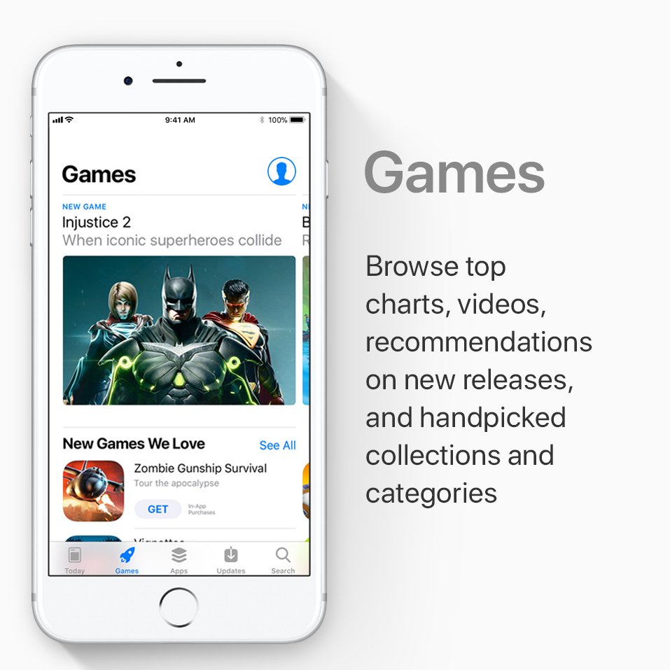 Games: Browse top charts, videos, recommendations on new releases, and handpicked collections and categories.
