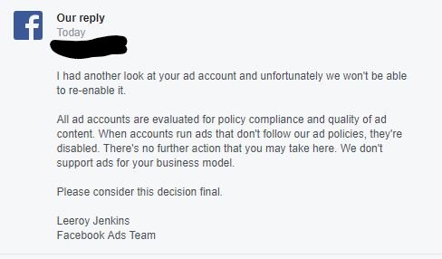 Sorry <a href="/facebook/">Facebook</a>, but what? No warning or explanation? Terrible customer service happening here! #Facebook