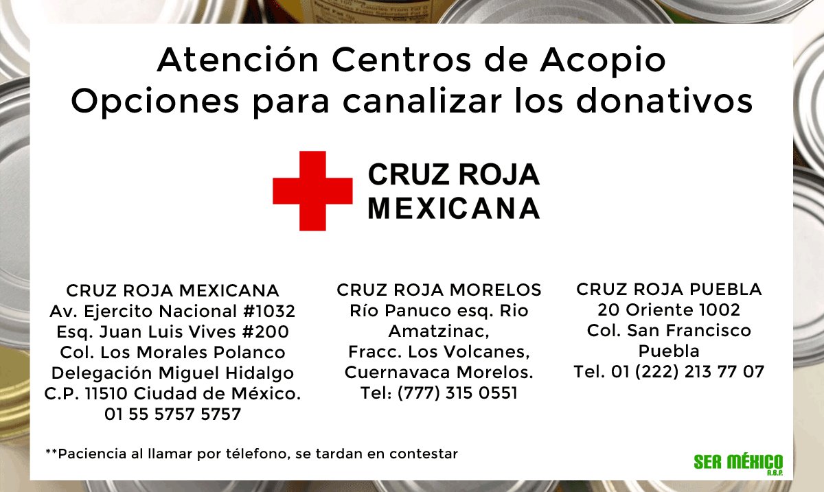SerMexicoABP's tweet photo. Para quienes puedan enviar camiones con donativos en especie a zonas de emergencia. #CentrodeAcopio #FuerzaMexico #SomosPuebla https://t.co/kPf6MlxLWQ