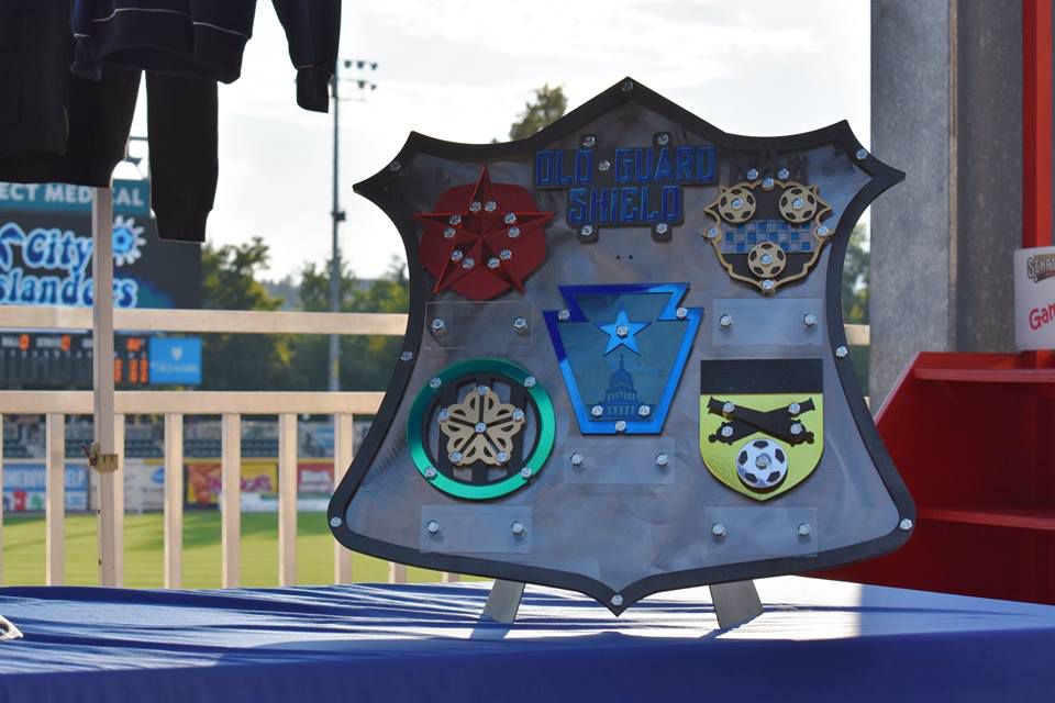 phlsoccernow's tweet photo. The actual @OldGuardShield Debuted in Harrisburg last Saturday Night. #Shieldontour https://t.co/6wXhJe6APl https://t.co/I021w5LjBi