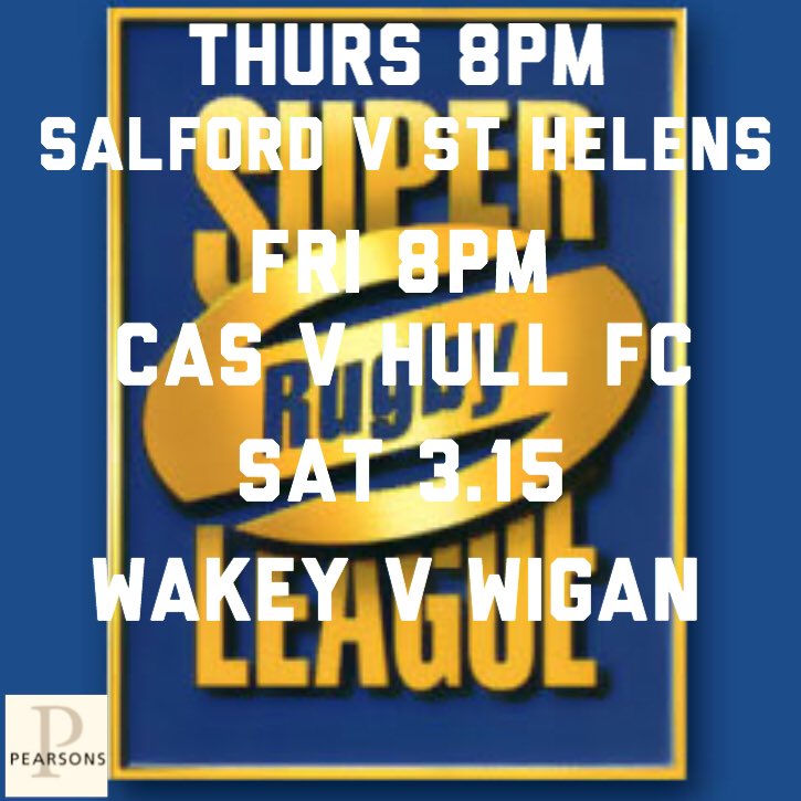 Huge week of Super League matches #hullfc #super8s #theroadtooldtrafford 🏉🏉🏉🏉🏉🏉🏉 all matches live at Pearsons