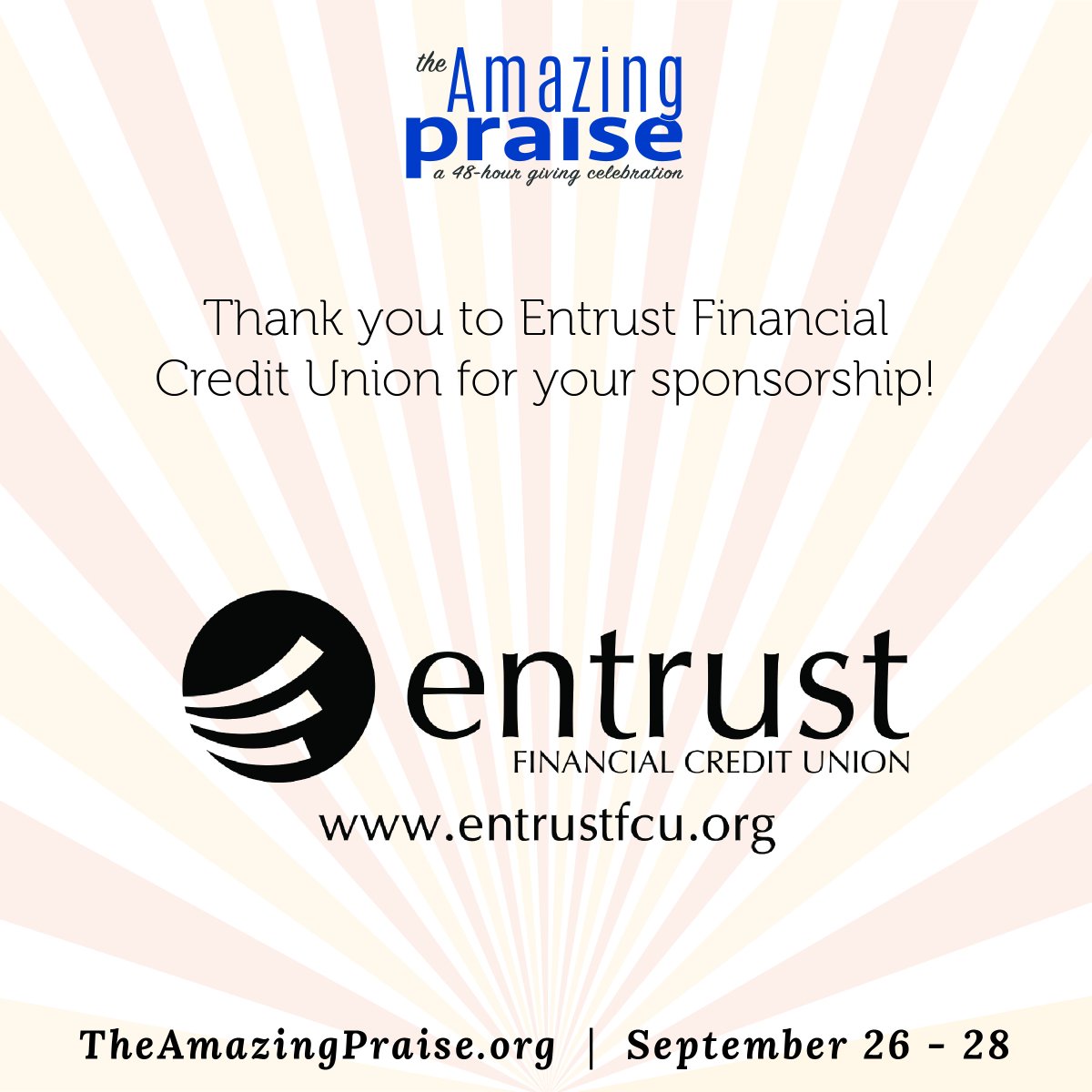 followRCLI's tweet photo. “We appreciate Entrust Financial Credit Union for sponsoring The Amazing Praise! https://t.co/4CVIt1J6K8
