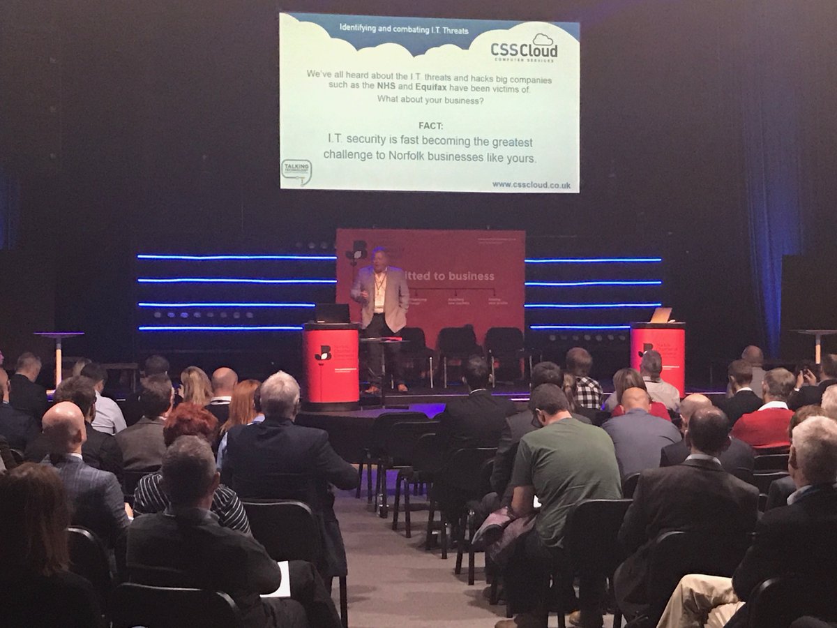CSSCloudLTD's tweet photo. We had a great morning at #TalkingTech17 - a fantastic event with some great exhibitors/speakers! @norfolkchamber https://t.co/Viq4oBz5pb