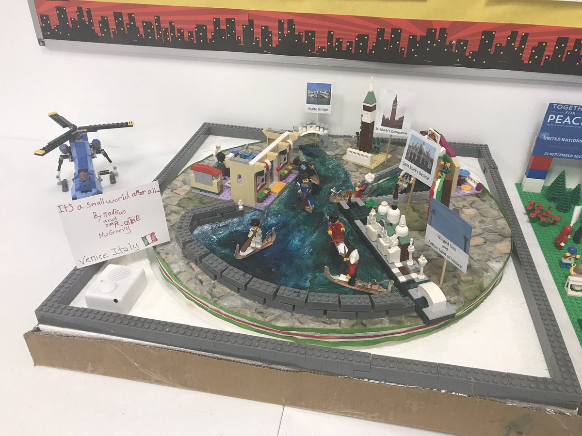 DiscoveryDayAca's tweet photo. World Peace Lego building challenge @DiscoveryDayAca #ItsASmallWorldAfterAll @LEGO_Education @DisneyEPCOT #STEAM #empathy https://t.co/FMLTZbvF9E