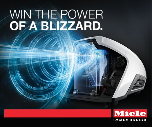MieleCanada's tweet image. We’re giving away a #MieleBlizzard vacuum each week at miele.ca/blizzardcontest Follow @MieleCanada &amp;amp; RT to receive an additional entry,