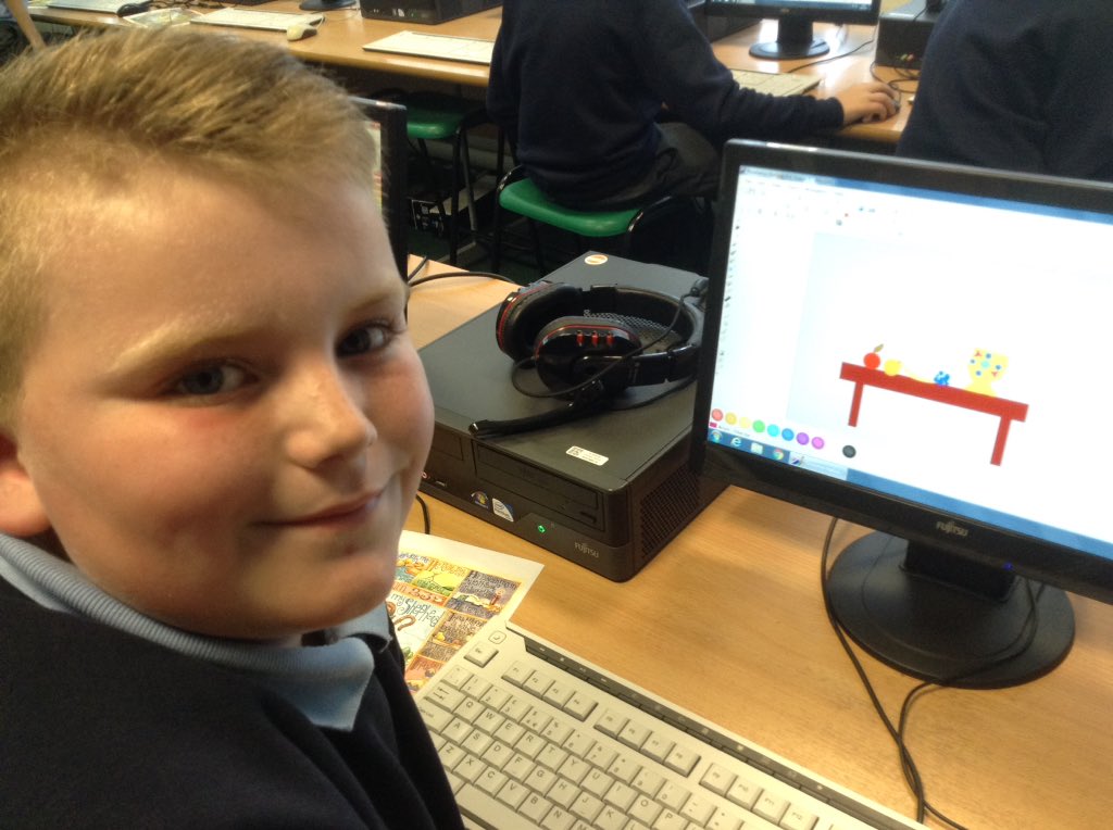 StwilfridsICT's tweet photo. We're working on a very special project - first job today to interpret a line from the #23psalm @MissBanksClass #year5 #digitalart https://t.co/nHOD4vHBIe