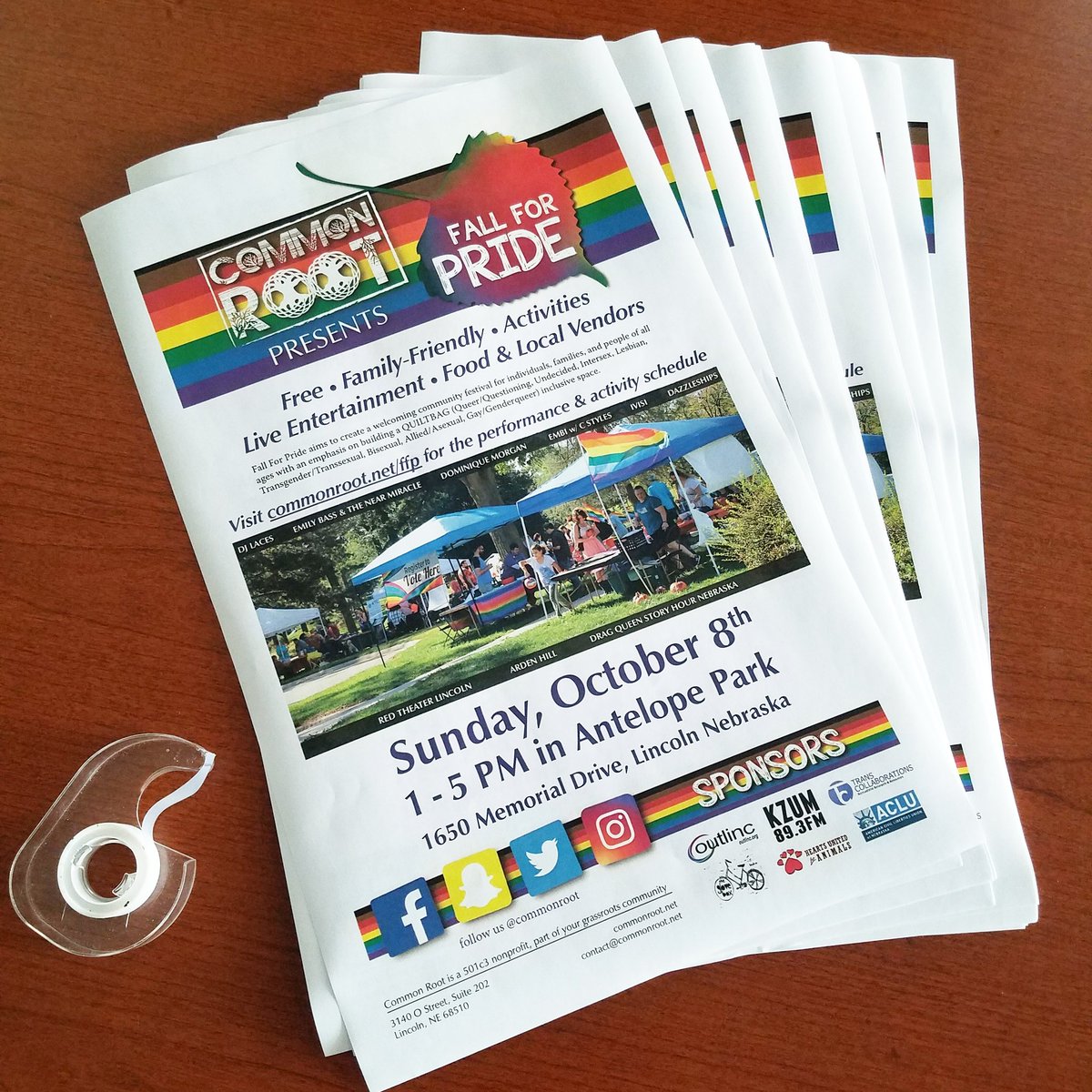 CommonRoot_'s tweet photo. Help us hang these beautiful #FallForPride posters, generously provided by @KZUMradio!
Stop by 9/21, from 7:30-9 PM to pick them up. https://t.co/VgyBRMZvgf
