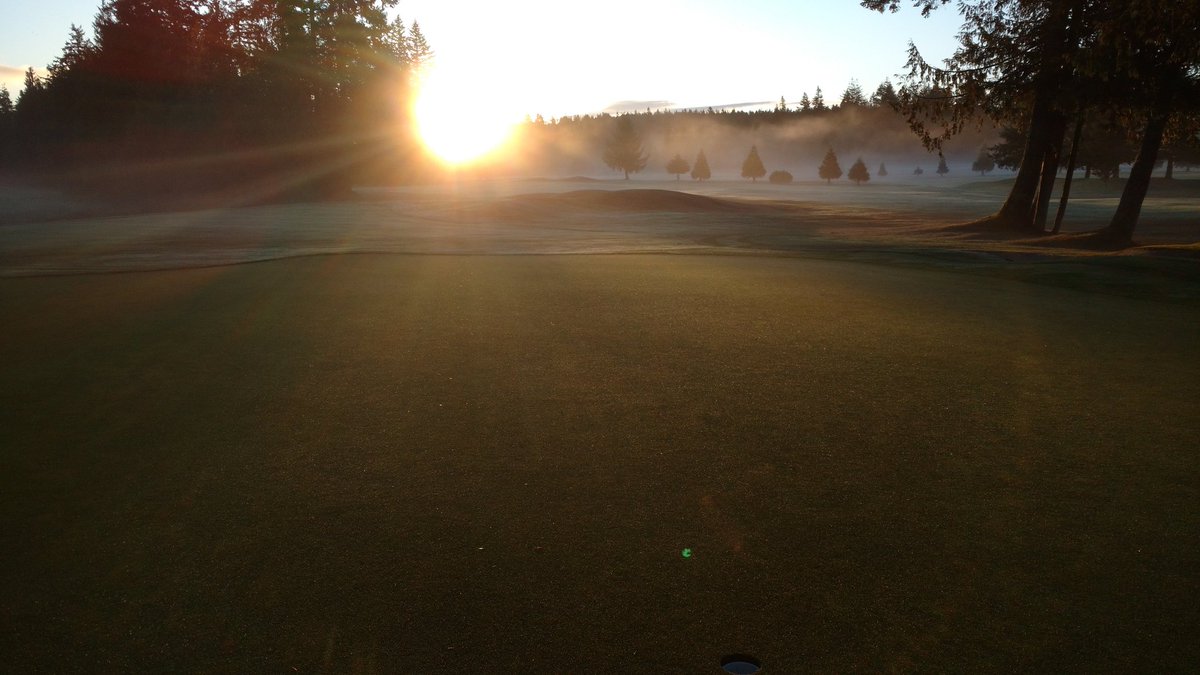 Another beautiful morning <a href="/myrtlepointgolf/">Myrtle Point GC</a> . Reminder greens aerification planned for next Monday and Tuesday